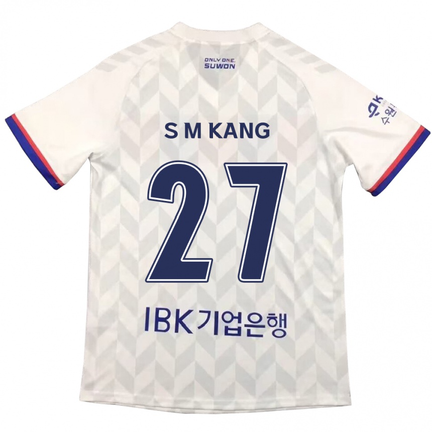 Niño Fútbol Camiseta Min-Sung Kang #27 Blanco Azul 2ª Equipación 2024/25