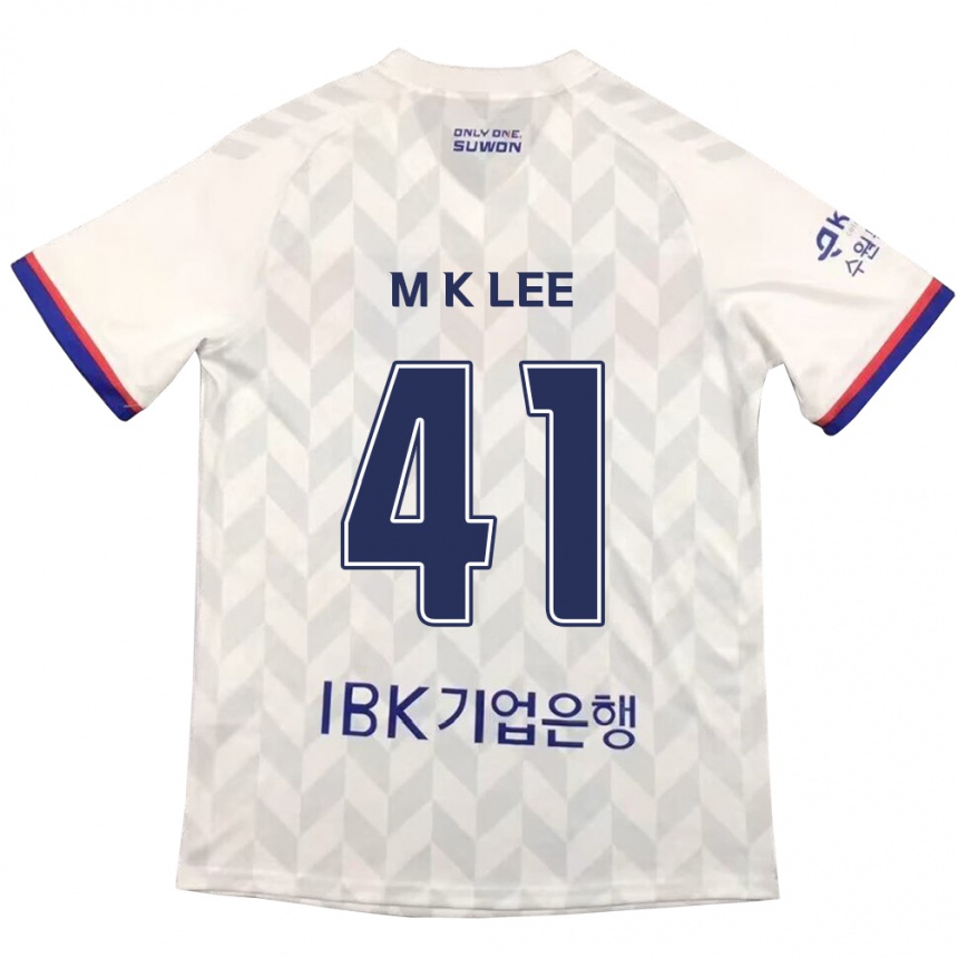 Niño Fútbol Camiseta Kyung-Min Lee #41 Blanco Azul 2ª Equipación 2024/25