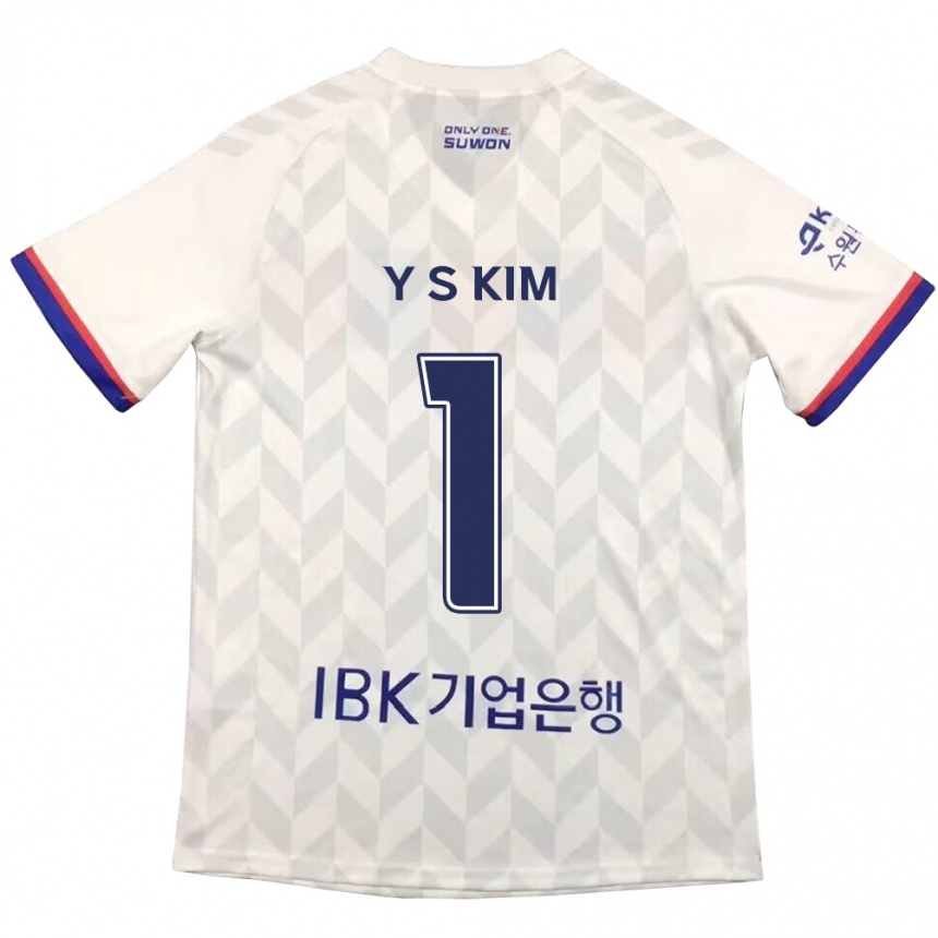 Niño Fútbol Camiseta Seong-Yoon Kim #1 Blanco Azul 2ª Equipación 2024/25