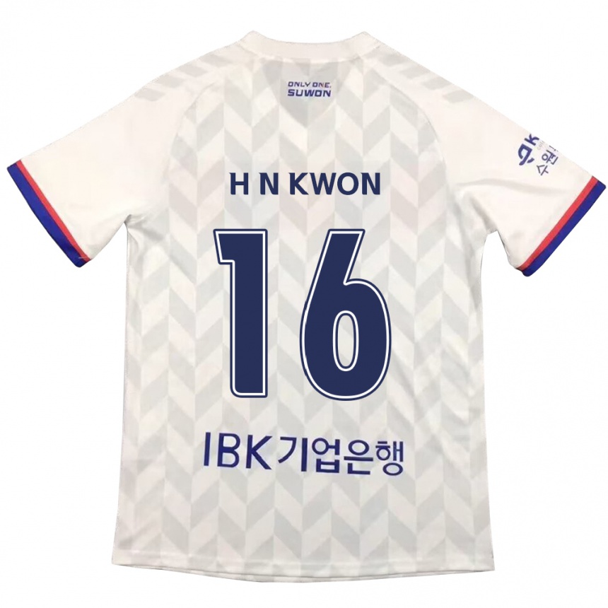 Niño Fútbol Camiseta Nam-Hoon Kwon #16 Blanco Azul 2ª Equipación 2024/25