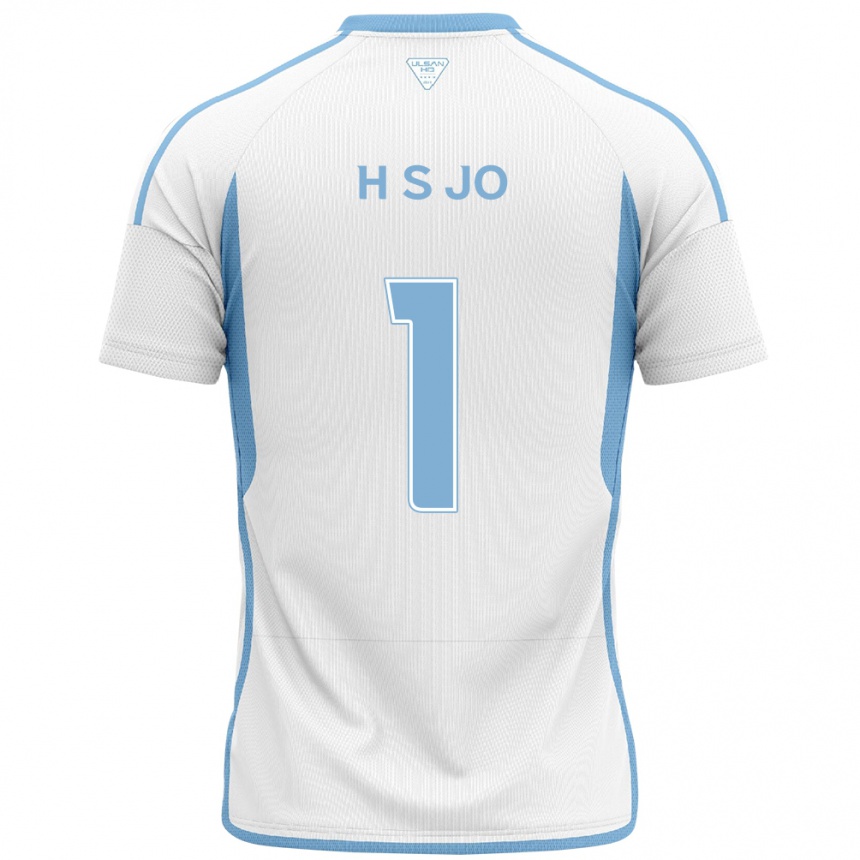 Niño Fútbol Camiseta Su-Hyeok Jo #1 Blanco Azul 2ª Equipación 2024/25