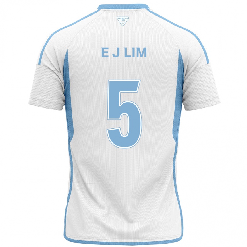 Niño Fútbol Camiseta Jong-Eun Lim #5 Blanco Azul 2ª Equipación 2024/25