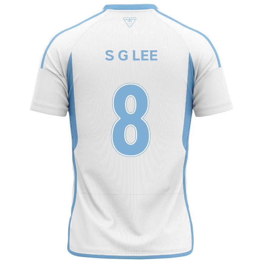 Niño Fútbol Camiseta Gyu-Sung Lee #8 Blanco Azul 2ª Equipación 2024/25