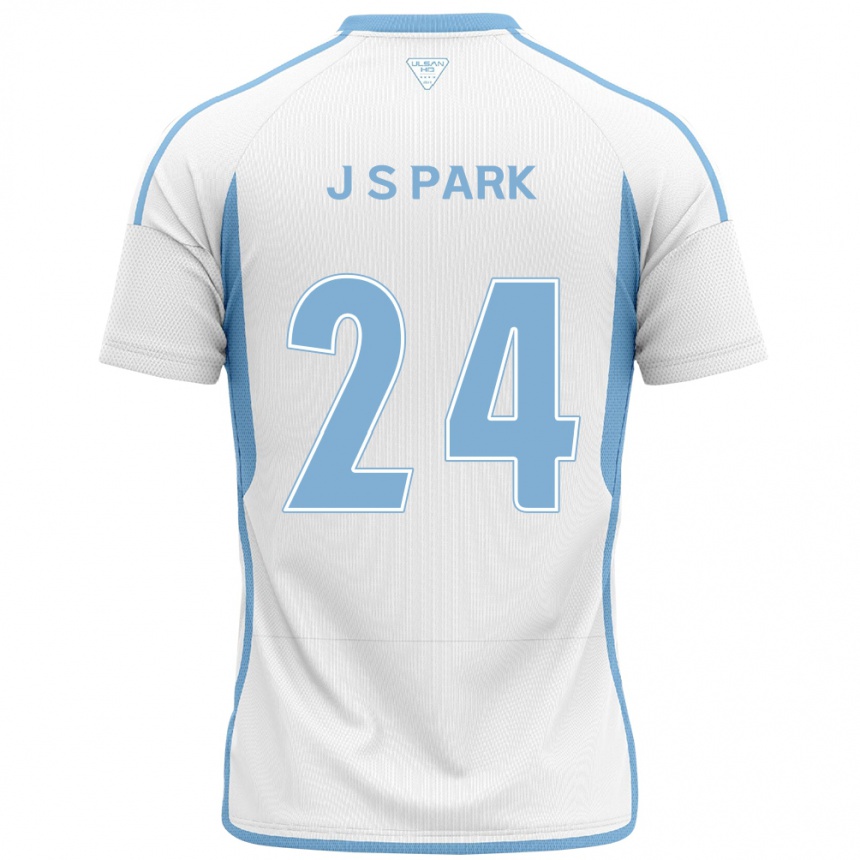 Niño Fútbol Camiseta Sang-Jun Park #24 Blanco Azul 2ª Equipación 2024/25