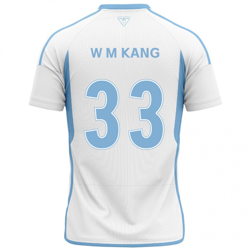 Niño Fútbol Camiseta Min-Woo Kang #33 Blanco Azul 2ª Equipación 2024/25