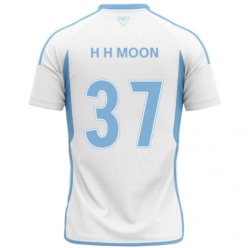 Niño Fútbol Camiseta Hyeon-Ho Moon #37 Blanco Azul 2ª Equipación 2024/25