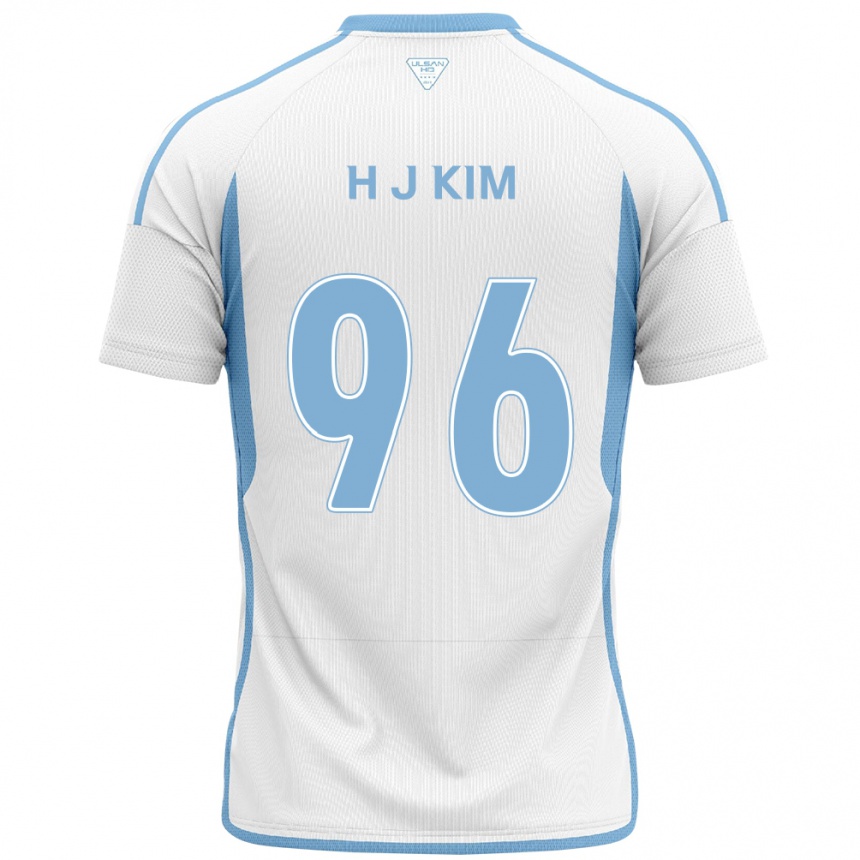 Niño Fútbol Camiseta Ji-Hyun Kim #96 Blanco Azul 2ª Equipación 2024/25