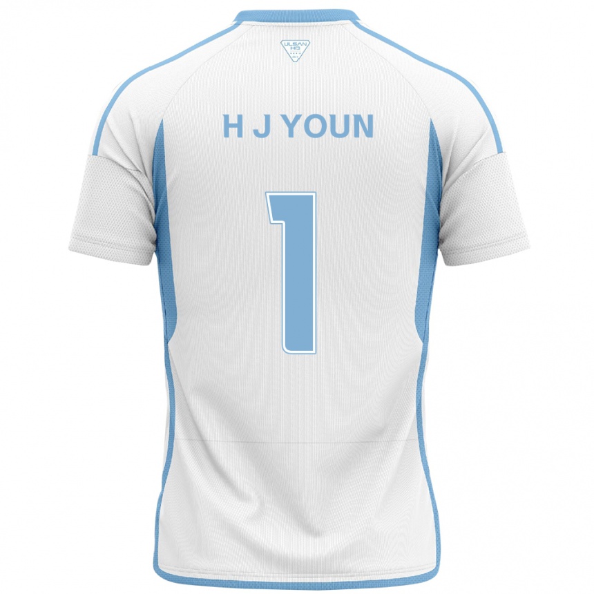 Niño Fútbol Camiseta Je-Hun Youn #1 Blanco Azul 2ª Equipación 2024/25