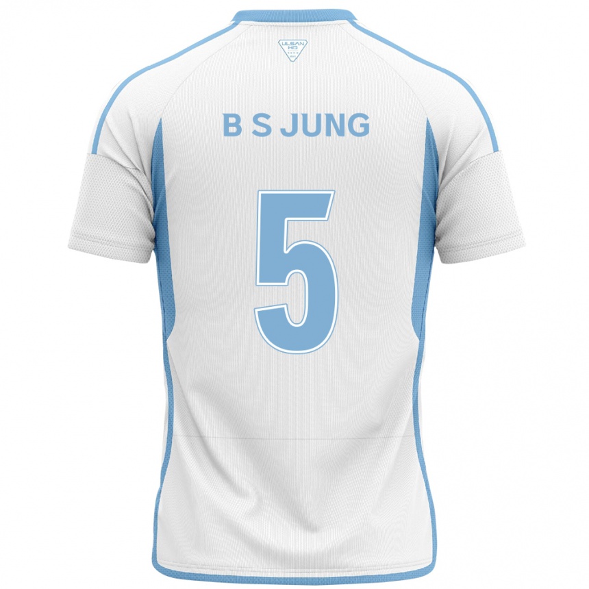 Niño Fútbol Camiseta Seong-Bin Jung #5 Blanco Azul 2ª Equipación 2024/25