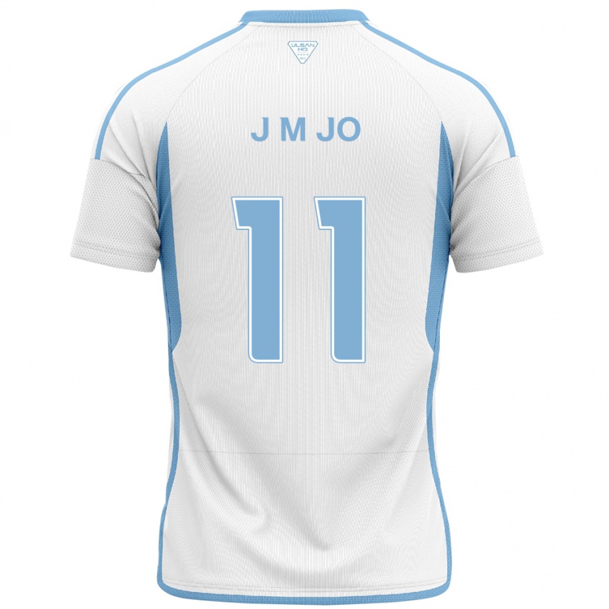 Niño Fútbol Camiseta Min-Jae Jo #11 Blanco Azul 2ª Equipación 2024/25