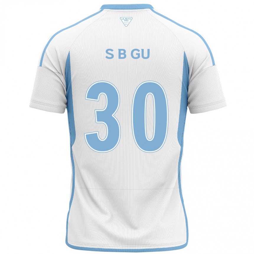 Niño Fútbol Camiseta Bon-Seo Gu #30 Blanco Azul 2ª Equipación 2024/25