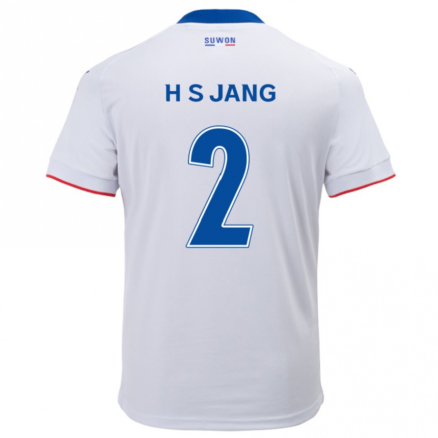 Niño Fútbol Camiseta Seok-Hwan Jang #2 Blanco Azul 2ª Equipación 2024/25