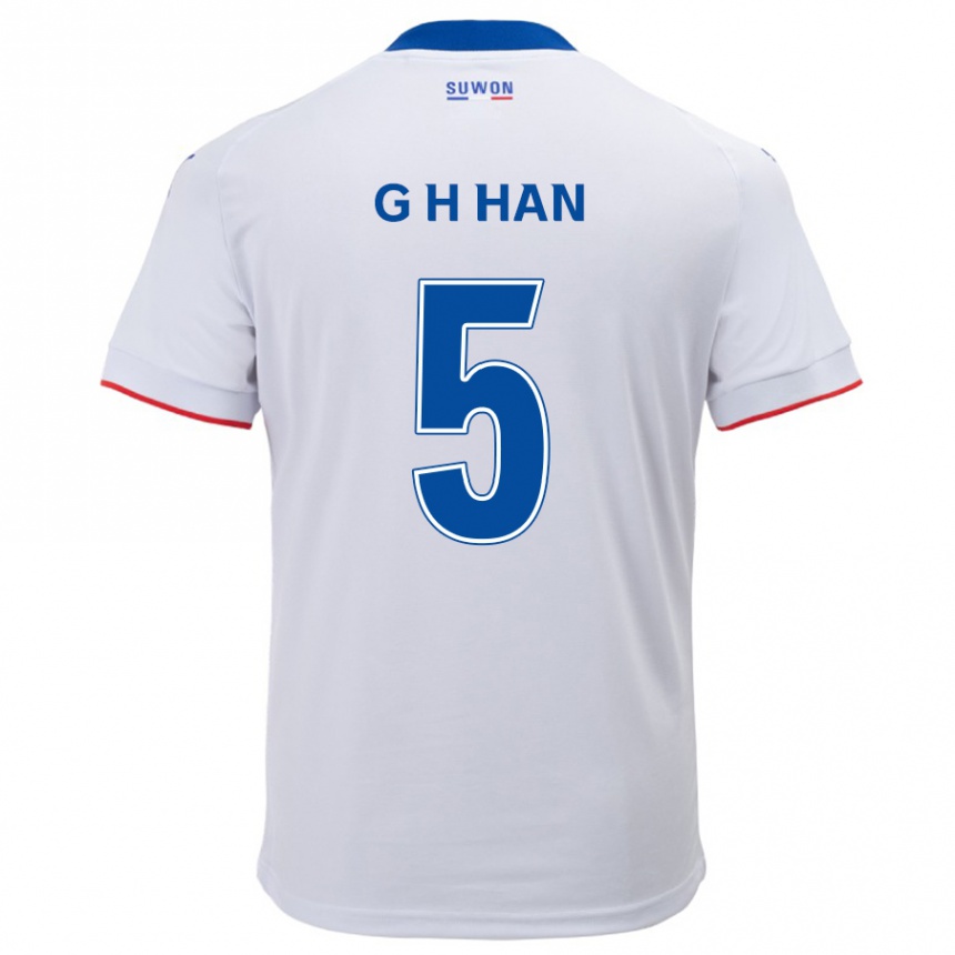 Niño Fútbol Camiseta Ho-Gang Han #5 Blanco Azul 2ª Equipación 2024/25