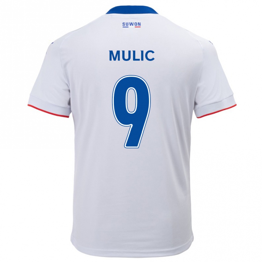 Niño Fútbol Camiseta Fejsal Mulic #9 Blanco Azul 2ª Equipación 2024/25