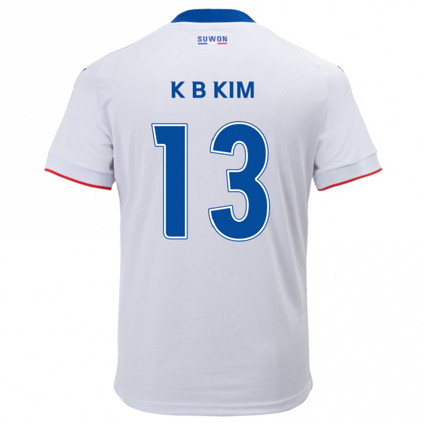 Niño Fútbol Camiseta Bo-Kyung Kim #13 Blanco Azul 2ª Equipación 2024/25