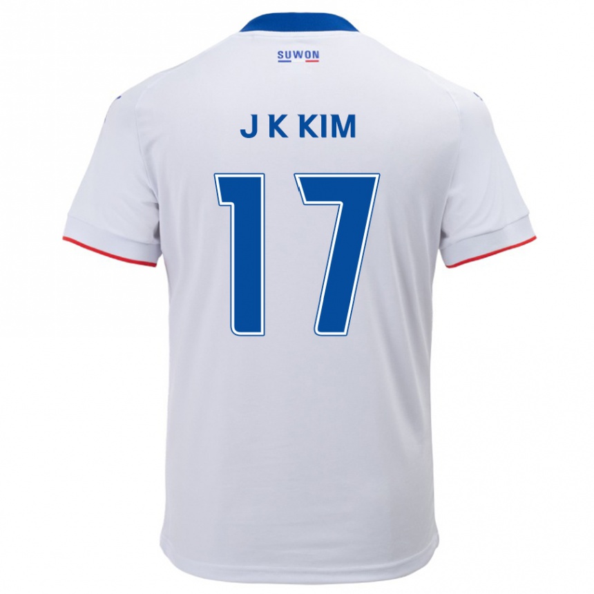 Niño Fútbol Camiseta Kyeong-Jung Kim #17 Blanco Azul 2ª Equipación 2024/25