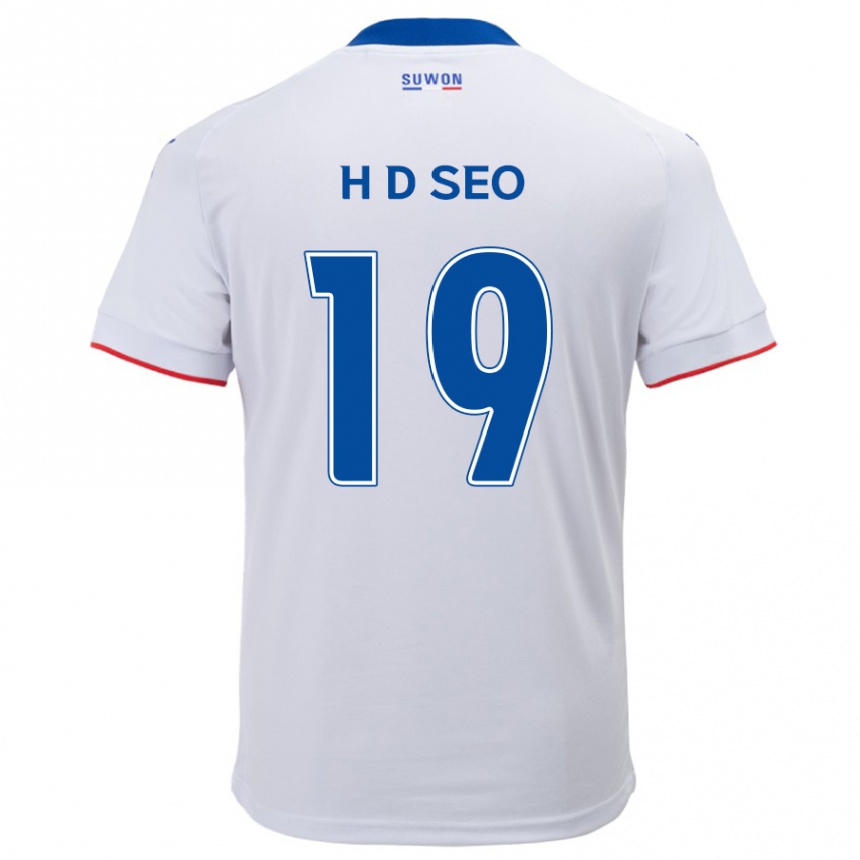 Niño Fútbol Camiseta Dong-Han Seo #19 Blanco Azul 2ª Equipación 2024/25