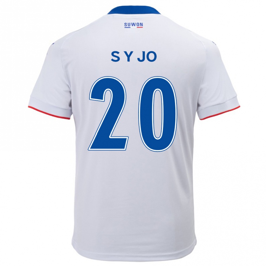 Niño Fútbol Camiseta Yun-Seong Jo #20 Blanco Azul 2ª Equipación 2024/25