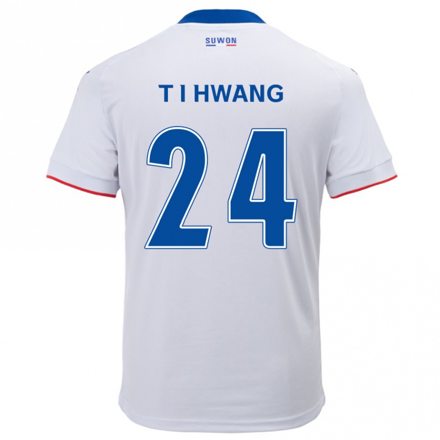 Niño Fútbol Camiseta In-Taek Hwang #24 Blanco Azul 2ª Equipación 2024/25