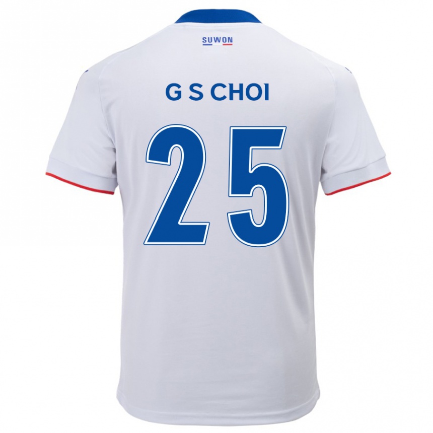 Niño Fútbol Camiseta Sung-Geun Choi #25 Blanco Azul 2ª Equipación 2024/25