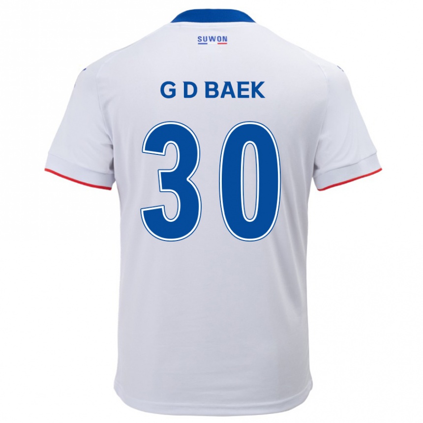 Niño Fútbol Camiseta Dong-Gyu Baek #30 Blanco Azul 2ª Equipación 2024/25