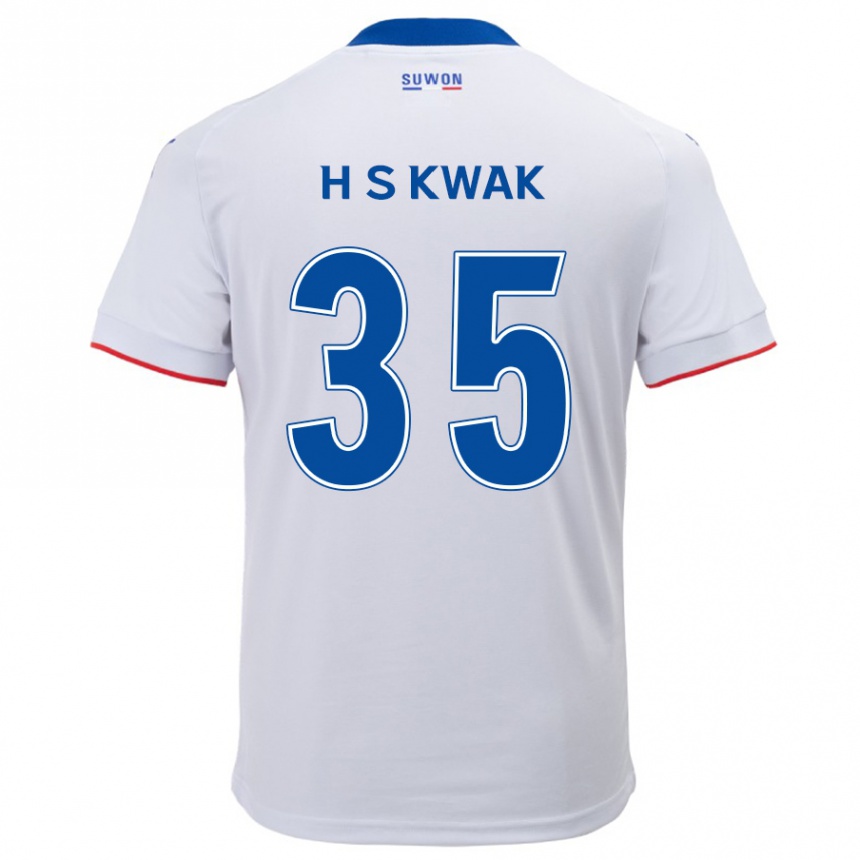 Niño Fútbol Camiseta Sung-Hoon Kwak #35 Blanco Azul 2ª Equipación 2024/25