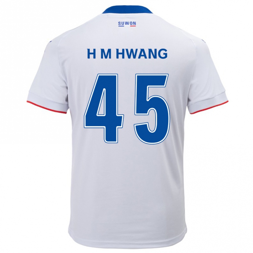 Niño Fútbol Camiseta Myung-Hyun Hwang #45 Blanco Azul 2ª Equipación 2024/25