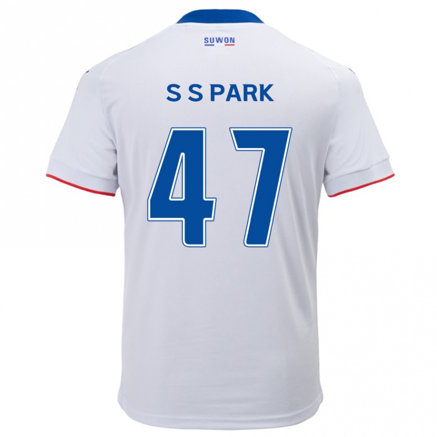 Niño Fútbol Camiseta Seung-Soo Park #47 Blanco Azul 2ª Equipación 2024/25