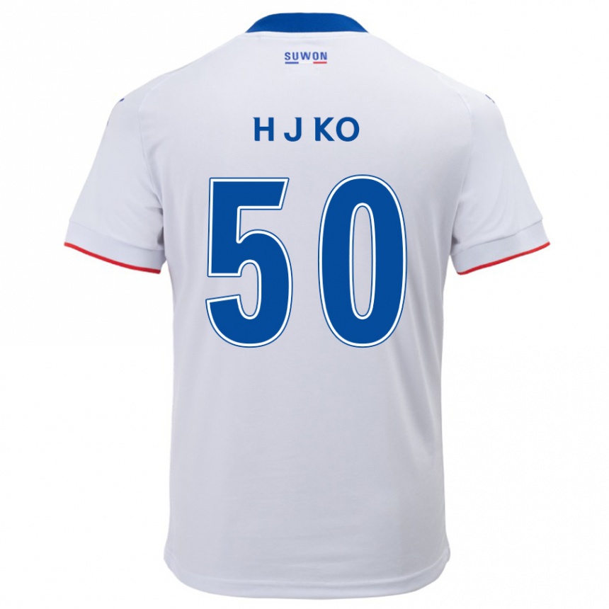 Niño Fútbol Camiseta Jong-Hyun Ko #50 Blanco Azul 2ª Equipación 2024/25