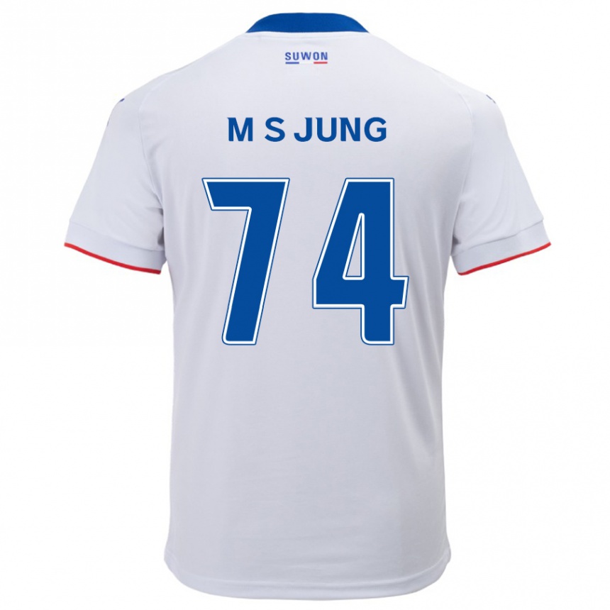 Niño Fútbol Camiseta Sung-Min Jung #74 Blanco Azul 2ª Equipación 2024/25