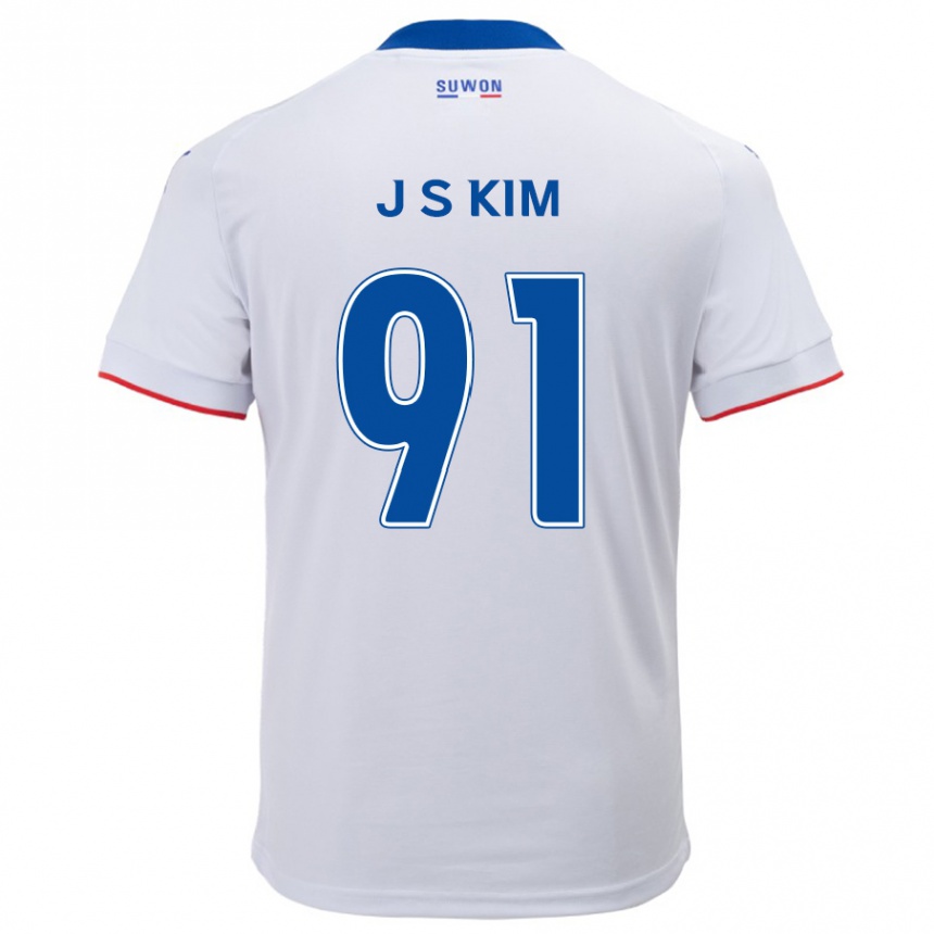 Niño Fútbol Camiseta Seong-Ju Kim #91 Blanco Azul 2ª Equipación 2024/25