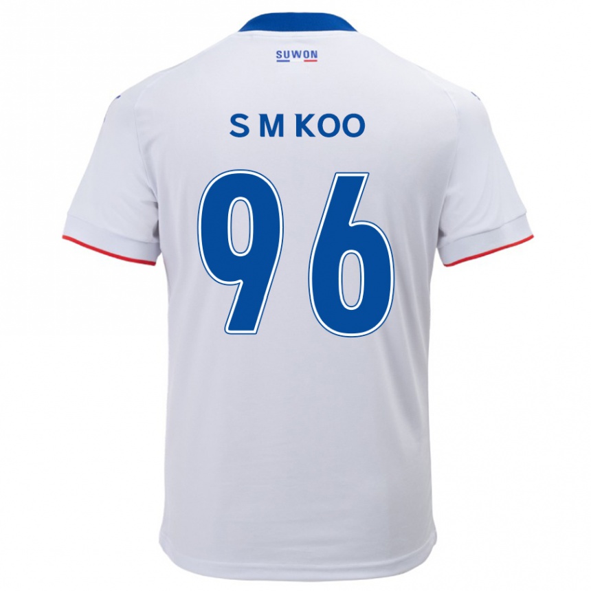 Niño Fútbol Camiseta Min-Seo Koo #96 Blanco Azul 2ª Equipación 2024/25