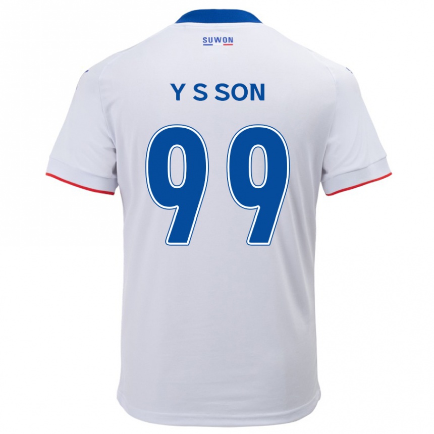 Niño Fútbol Camiseta Suk-Yong Son #99 Blanco Azul 2ª Equipación 2024/25