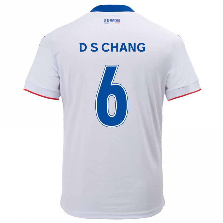 Niño Fútbol Camiseta Se-Dong Chang #6 Blanco Azul 2ª Equipación 2024/25