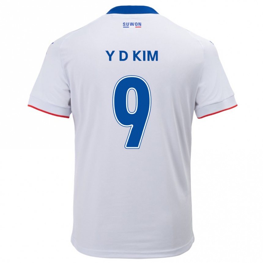 Niño Fútbol Camiseta Dong-Yeon Kim #9 Blanco Azul 2ª Equipación 2024/25