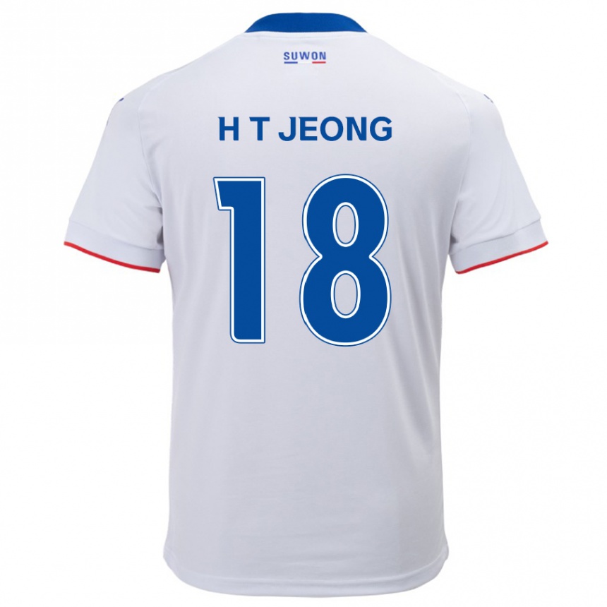 Niño Fútbol Camiseta Tae-Hwan Jeong #18 Blanco Azul 2ª Equipación 2024/25