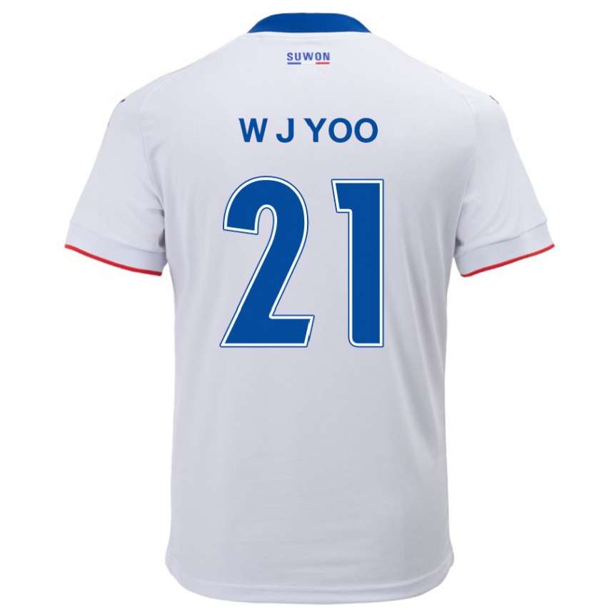 Niño Fútbol Camiseta Jin-Wook Yoo #21 Blanco Azul 2ª Equipación 2024/25