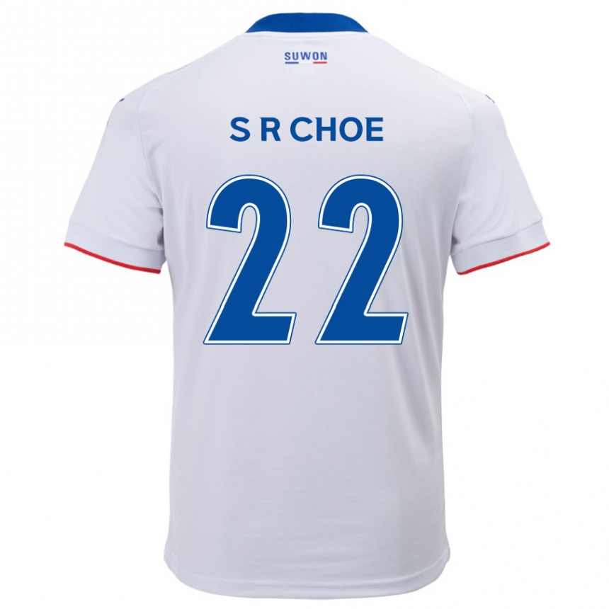 Niño Fútbol Camiseta Ryun-Seong Choe #22 Blanco Azul 2ª Equipación 2024/25