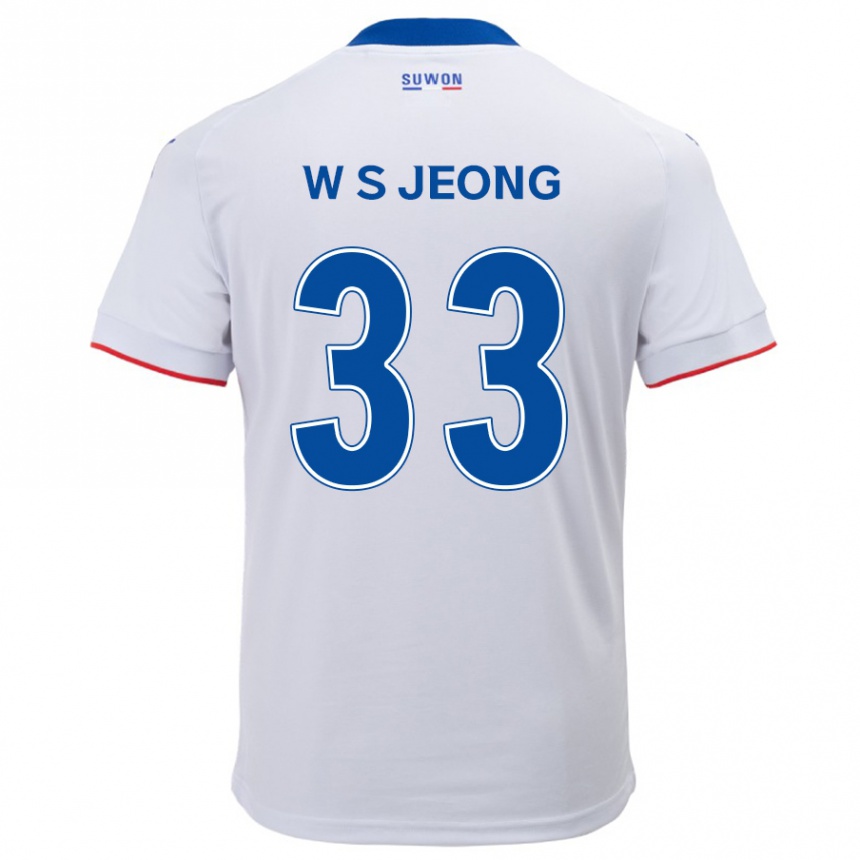 Niño Fútbol Camiseta Seo-Woo Jeong #33 Blanco Azul 2ª Equipación 2024/25