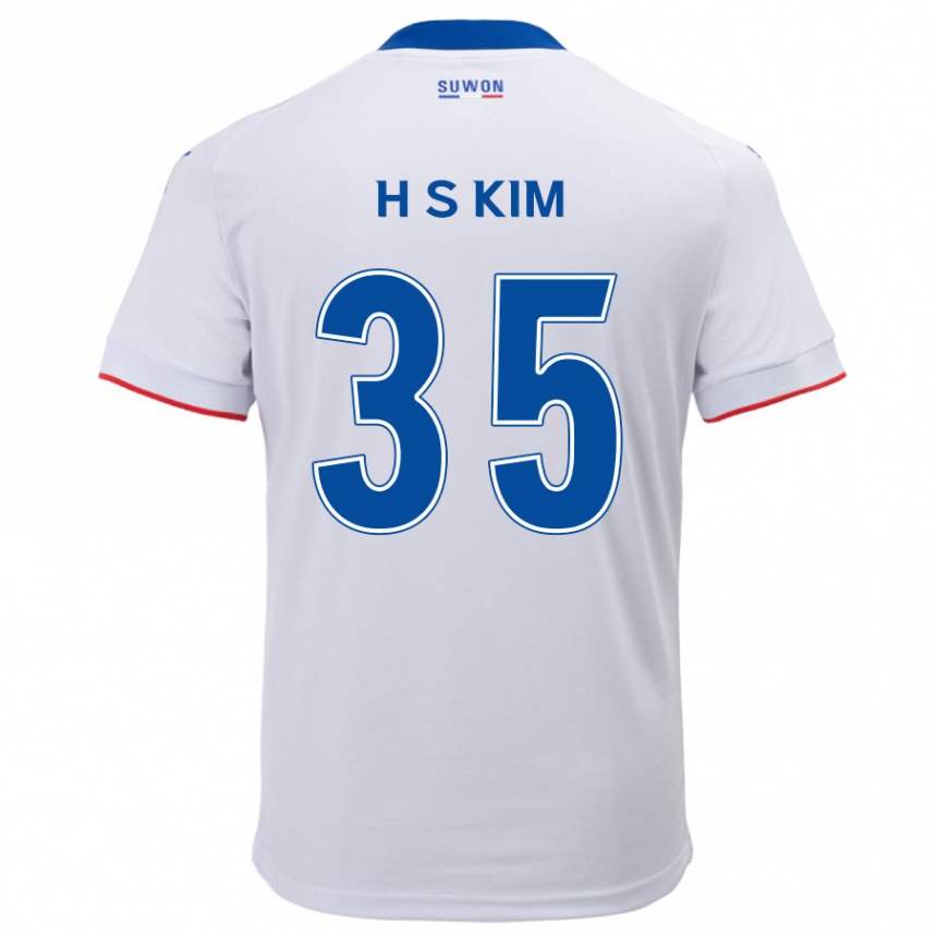 Niño Fútbol Camiseta Seung-Hyun Kim #35 Blanco Azul 2ª Equipación 2024/25