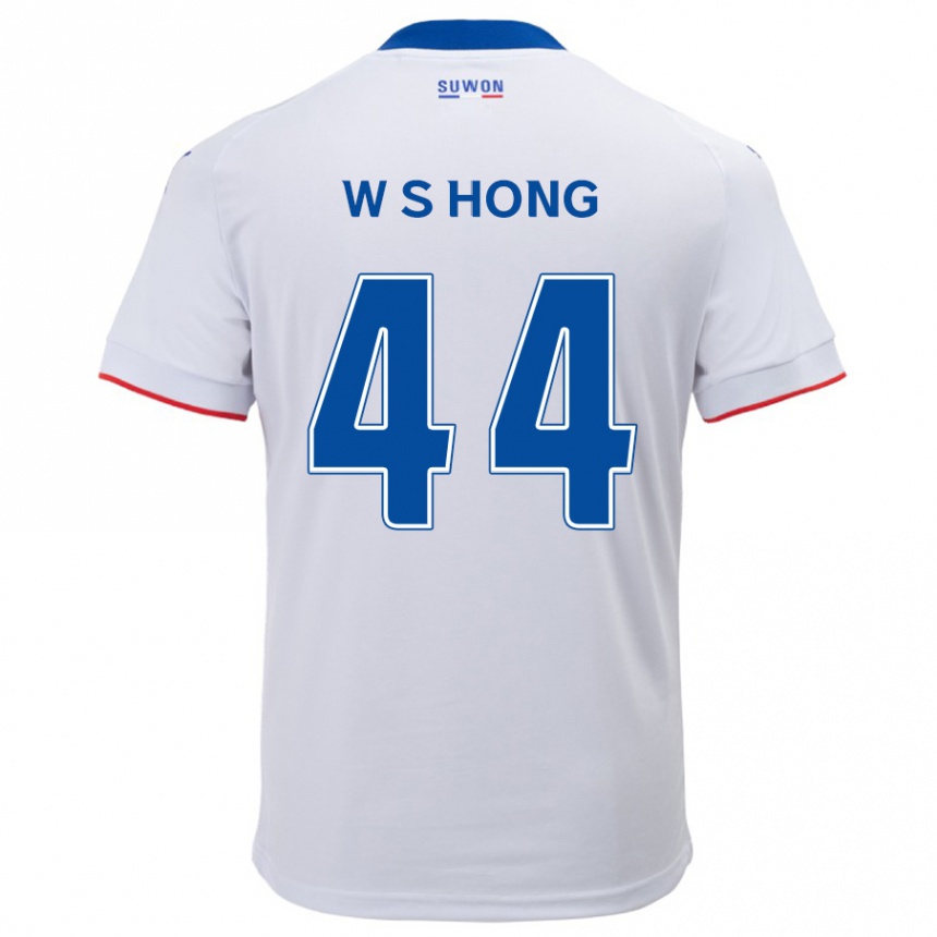 Niño Fútbol Camiseta Sang-Won Hong #44 Blanco Azul 2ª Equipación 2024/25