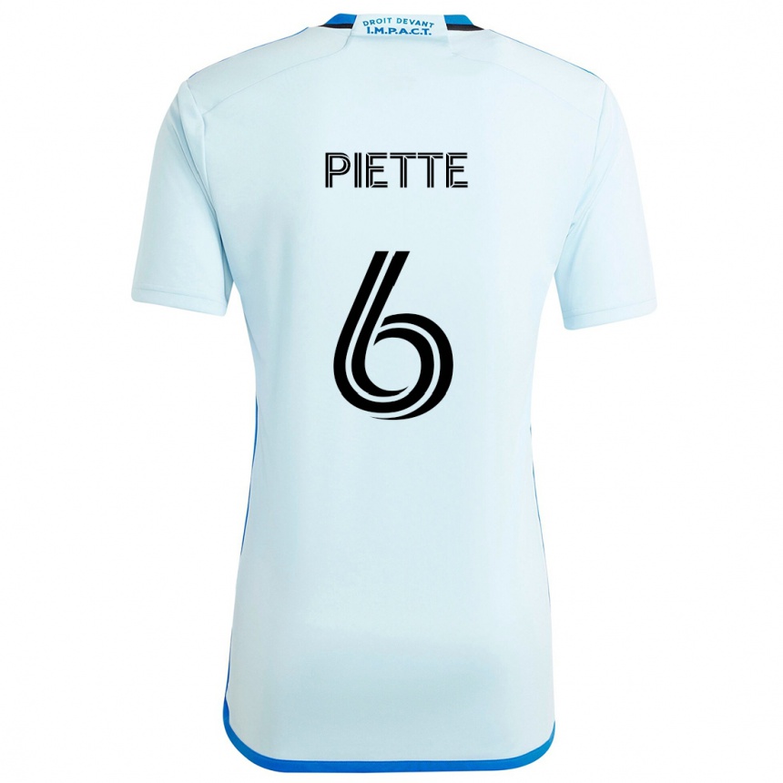 Niño Fútbol Camiseta Samuel Piette #6 Azul Hielo 2ª Equipación 2024/25