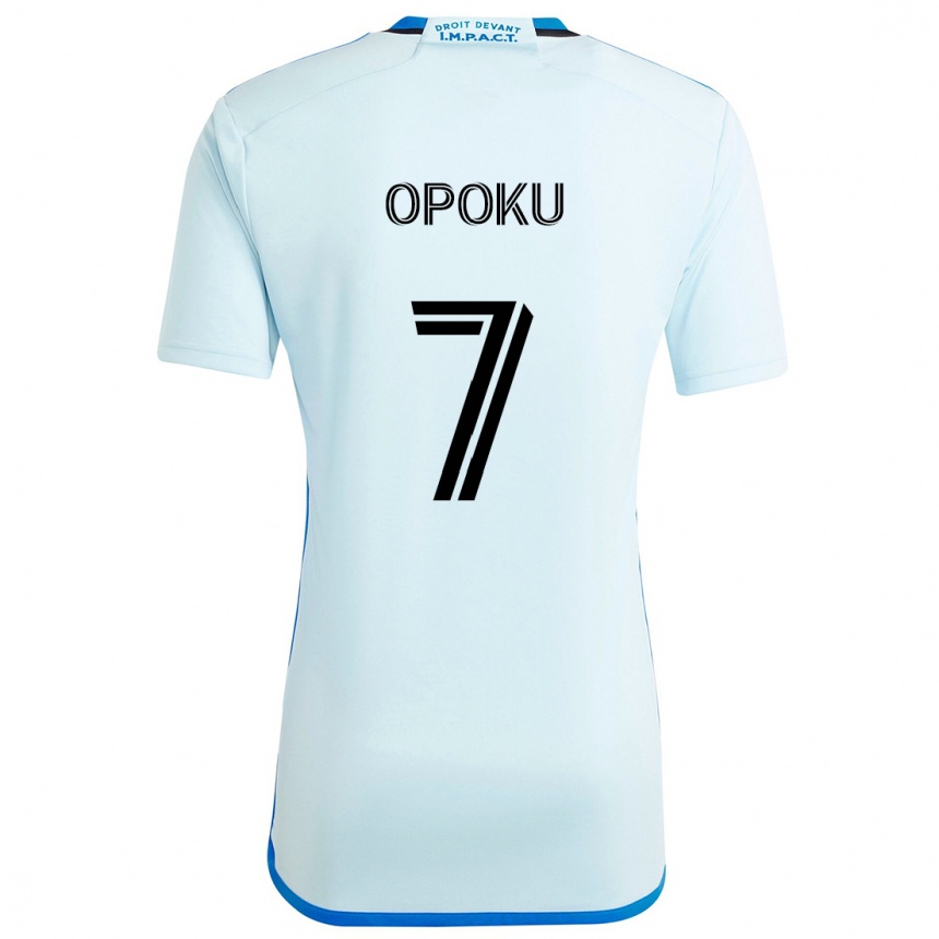 Niño Fútbol Camiseta Kwadwo Opoku #7 Azul Hielo 2ª Equipación 2024/25