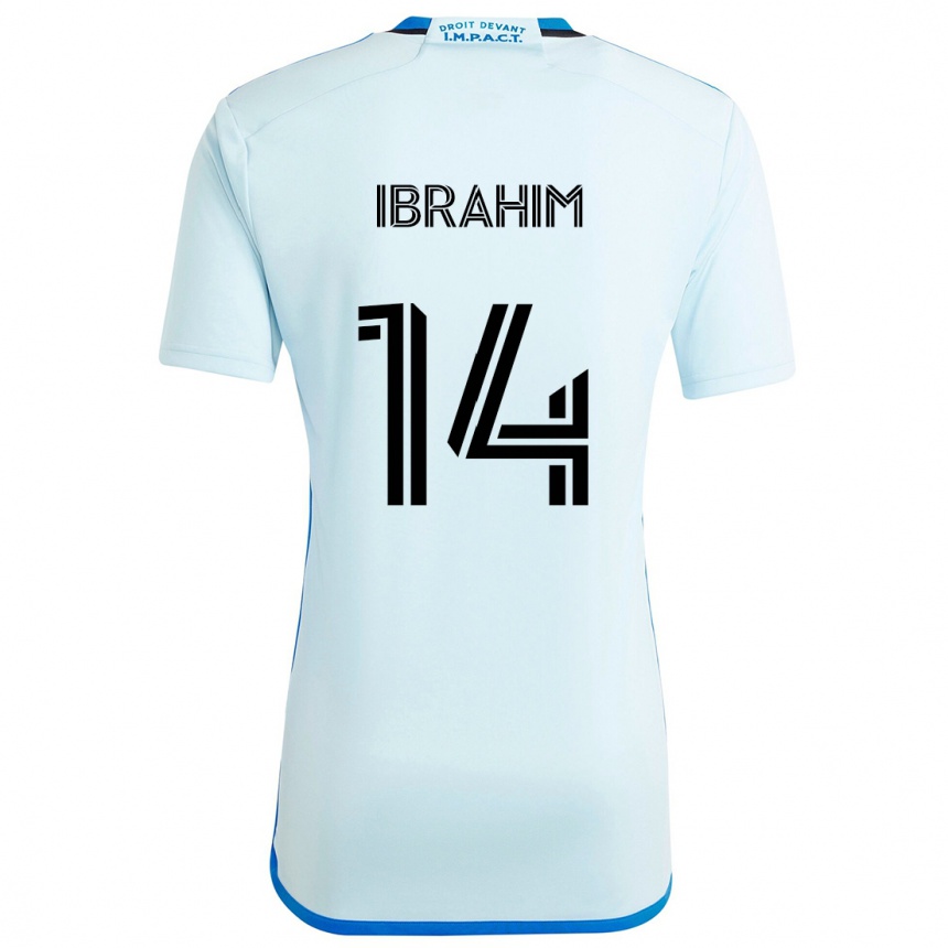 Niño Fútbol Camiseta Sunusi Ibrahim #14 Azul Hielo 2ª Equipación 2024/25