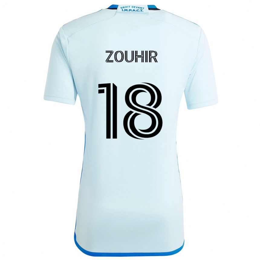 Niño Fútbol Camiseta Rida Zouhir #18 Azul Hielo 2ª Equipación 2024/25