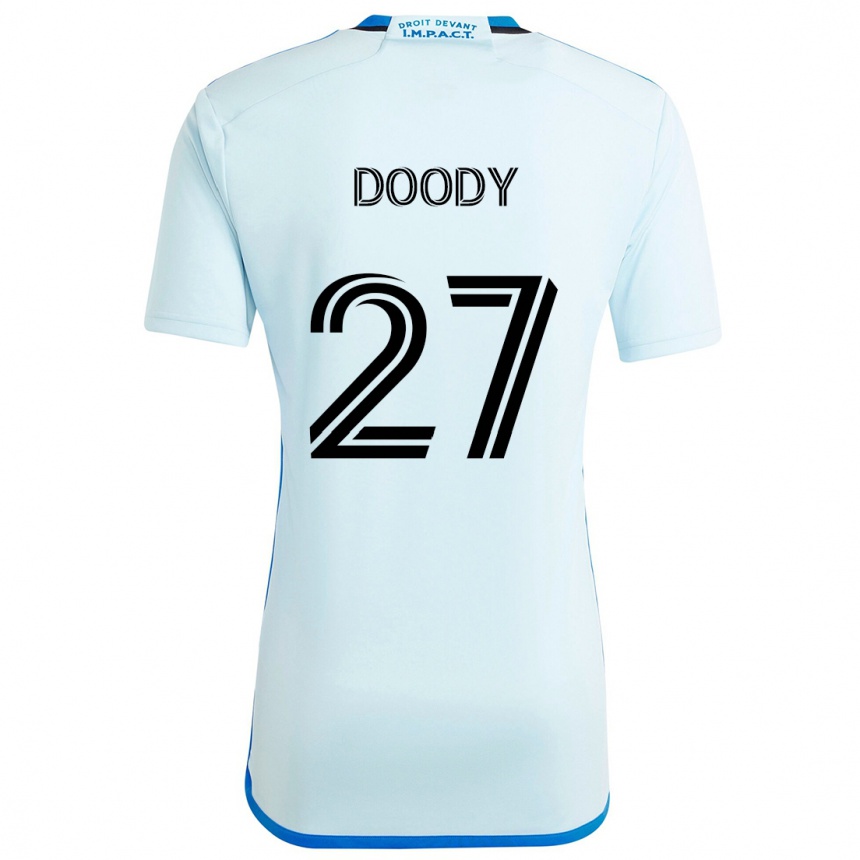 Niño Fútbol Camiseta Grayson Doody #27 Azul Hielo 2ª Equipación 2024/25