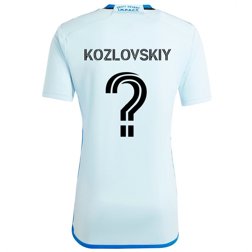 Niño Fútbol Camiseta Sergei Kozlovskiy #0 Azul Hielo 2ª Equipación 2024/25