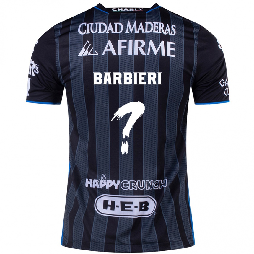 Niño Fútbol Camiseta Miguel Barbieri #0 Blanco Negro 2ª Equipación 2024/25