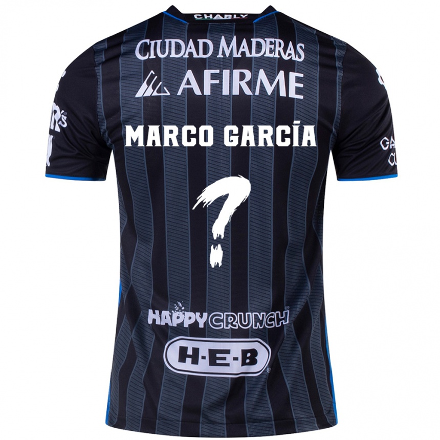 Niño Fútbol Camiseta Marco Garcia #0 Blanco Negro 2ª Equipación 2024/25