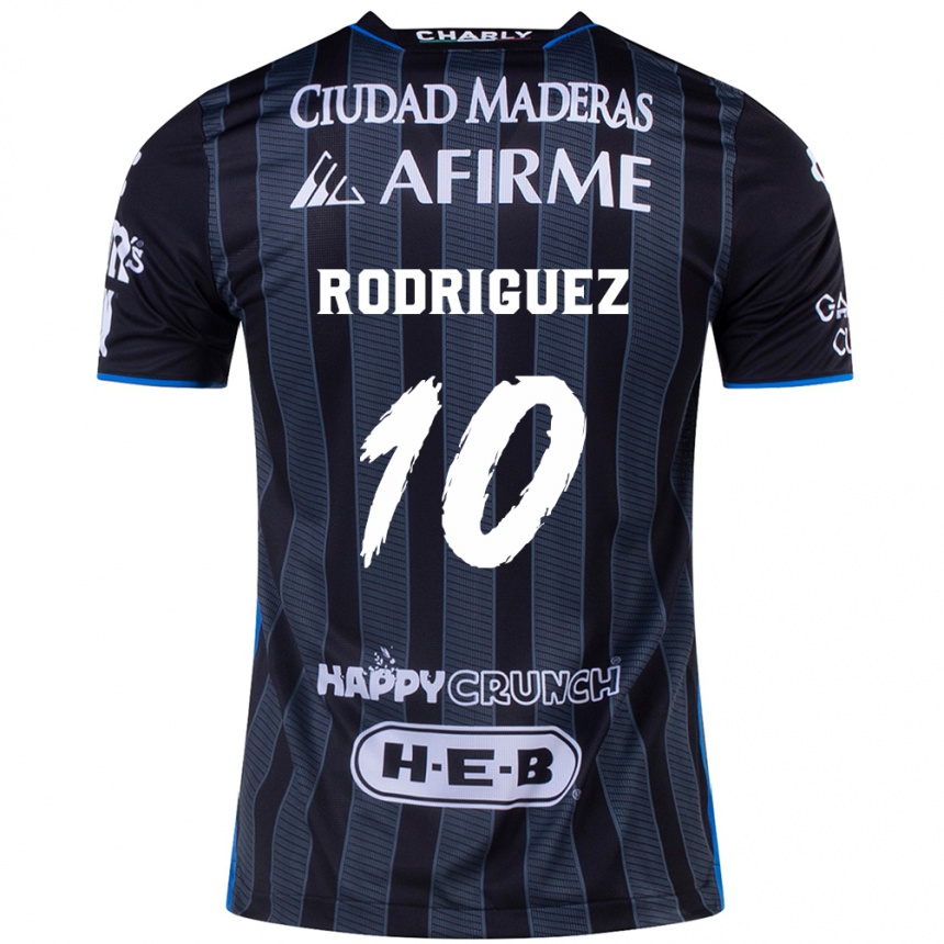 Niño Fútbol Camiseta Lucas Rodríguez #10 Blanco Negro 2ª Equipación 2024/25